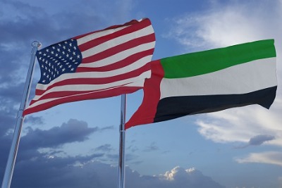 USA and UAE flags.