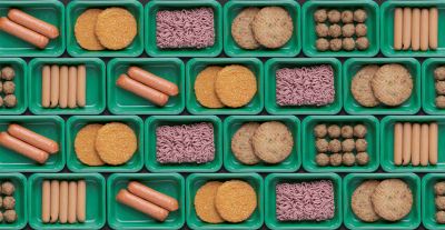 Vegetarian meat substitute products.