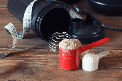 Halal protein powder scoop.