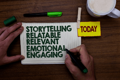 Writing down cocepts for storytelling.